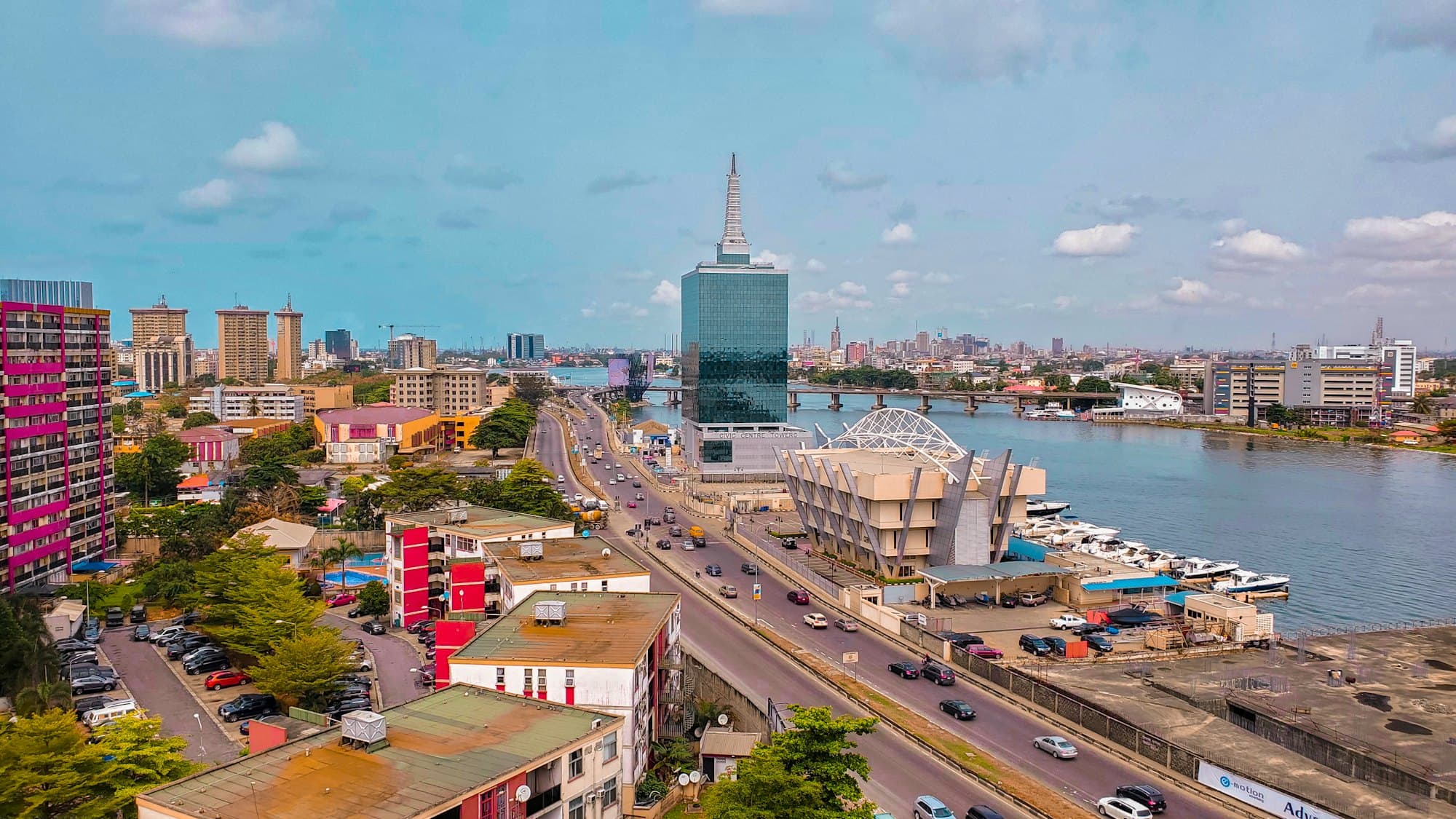 Aerial view of Lagos, Nigeria