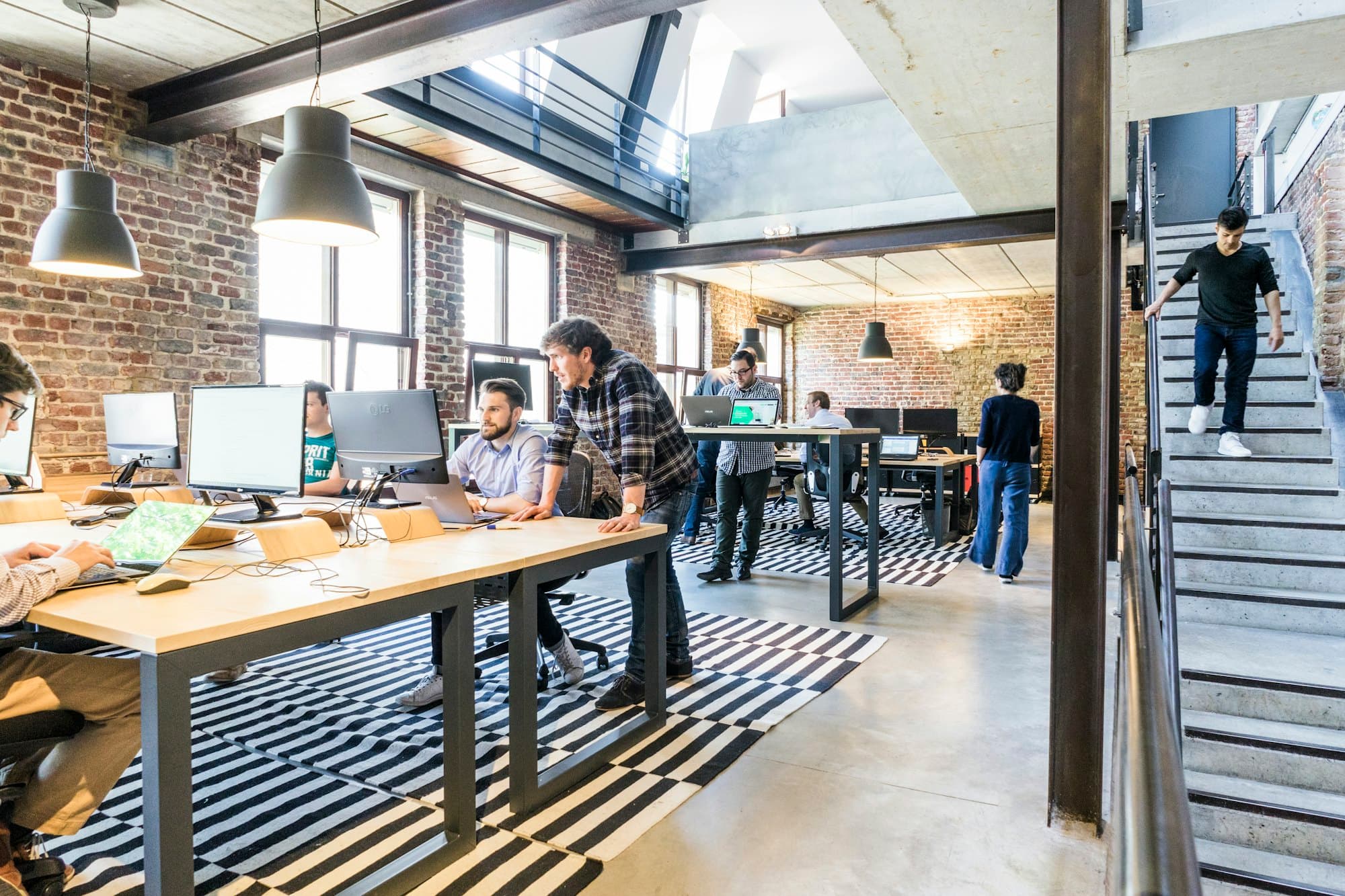 Bright open-plan technology office
